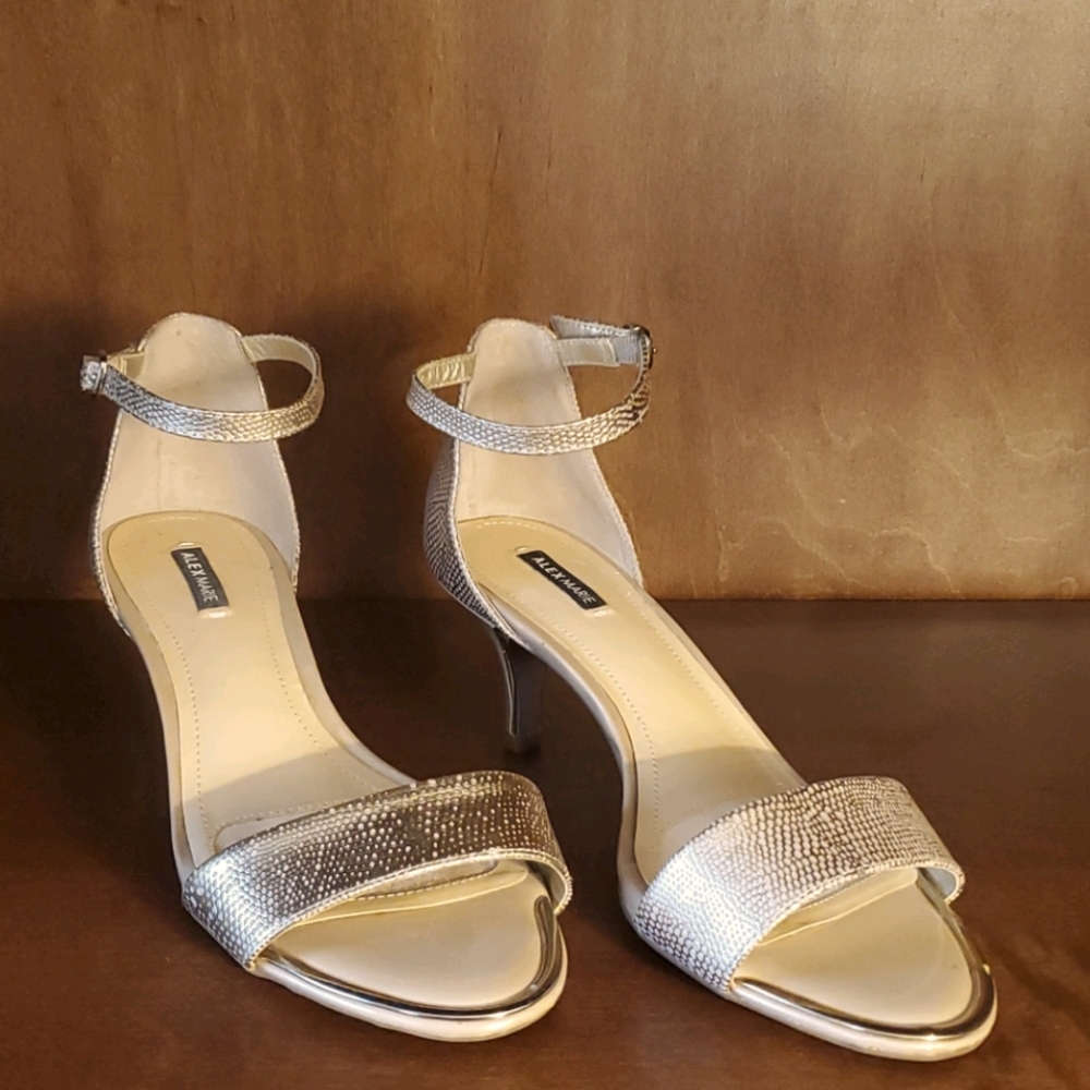 Gold ankle strap sandal